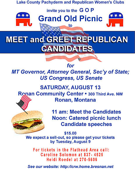 Invite to GOP Picnic in Ronan