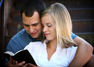 couple reading Bible