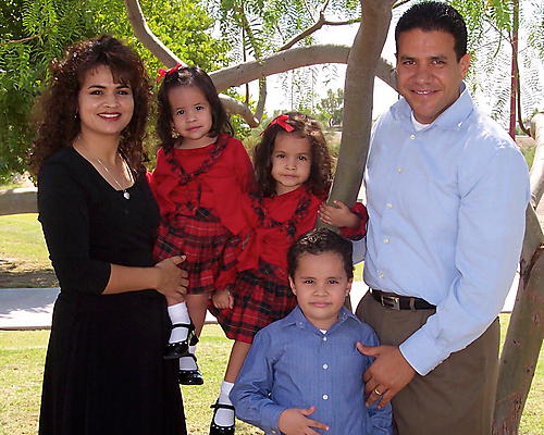 Pastor Alberto his wife Adela and their three children