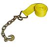 4" Custom Winch Strap with Chain & Hook