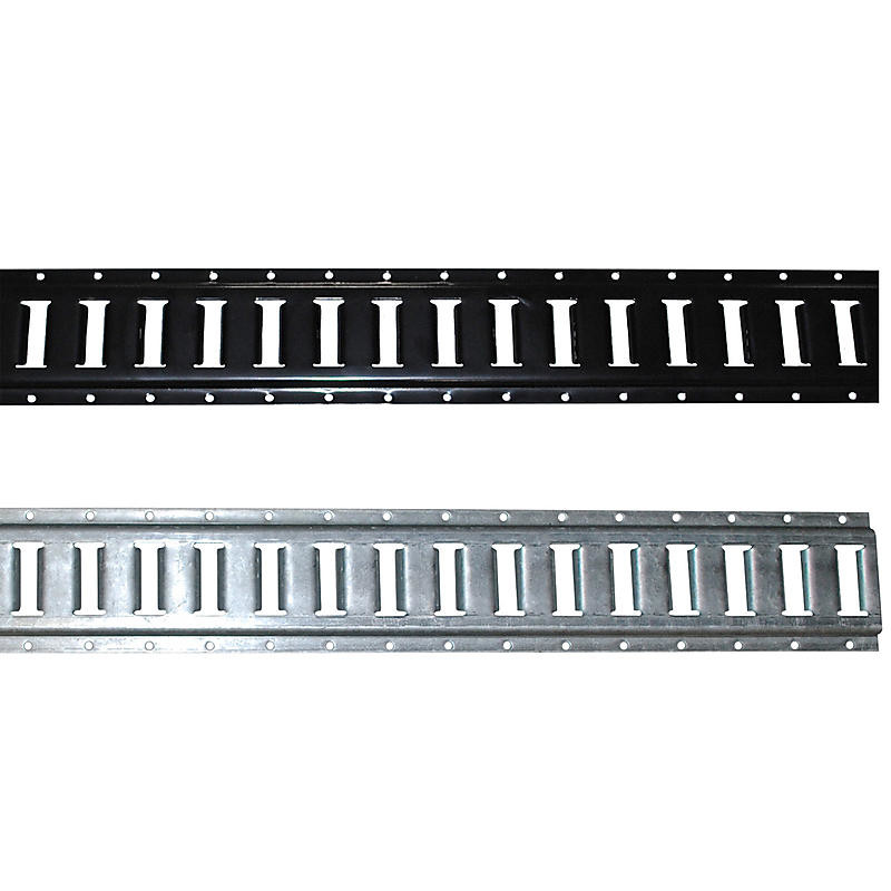 4 Pack) 5-Foot Black Powder Coated Steel Vertical E-Track For Truck Cargo