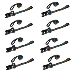1" x 8' CAMO Ratchet Strap with 5" Loops — 8 PACK