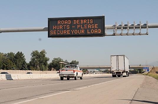 Debris liter highway from unsecured cargo