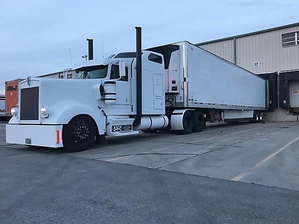 Truck getting ready for a long trip on the road