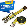 2" x 27' Ratchet Strap w/Flat Hooks 8 PACK