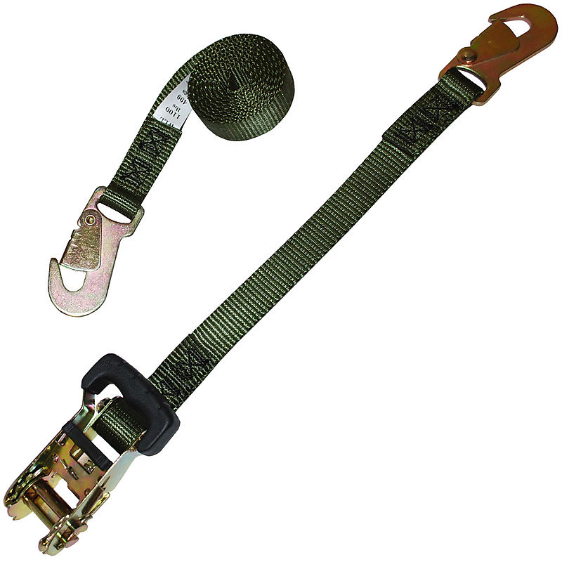 1" Heavy Duty Ratchet Strap w/Snap Hooks
