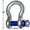 1 1/2" - 17 ton Screw Pin Shackle | RatchetStrapsUSA