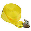 4" x 27' Yellow Winch Strap with Flat Hook | RatchetStrapsUSA