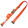 2 inch Orange Electronics Ratchet Strap with E Track Fittings | RatchetStrapsUSA