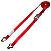 1 inch Red Cam Buckle Strap with Wire Hooks | RatchetStrapsUSA