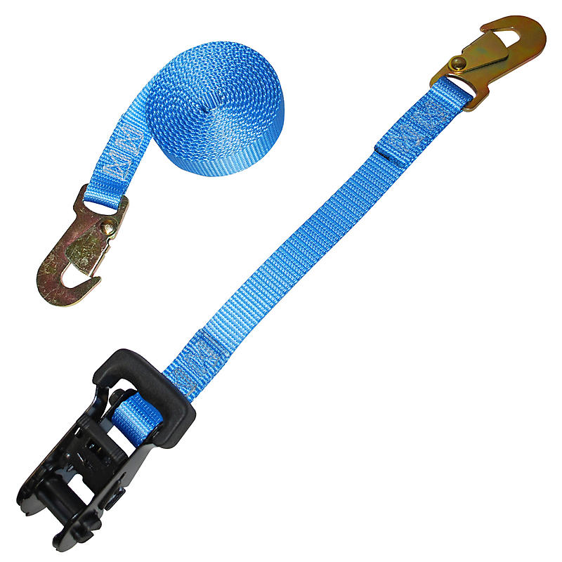 1 U0026quot Heavy Duty Rubber Handle Ratchet Strap W Snap Hooks