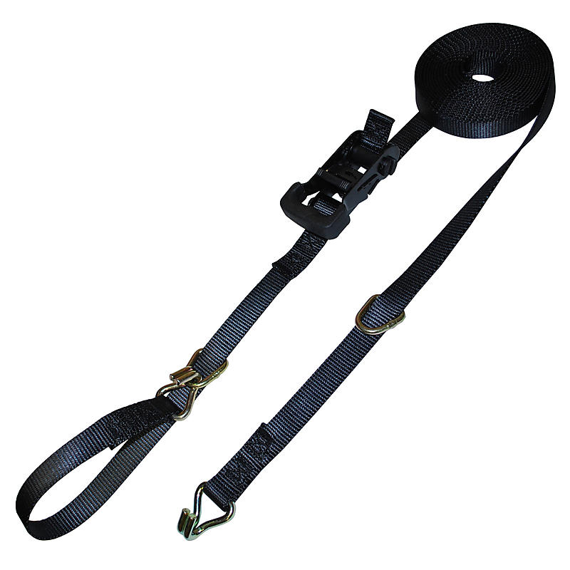 1 inch Heavy Duty Ratchet Strap with J Hook & D Ring RatchetStrapsUSA