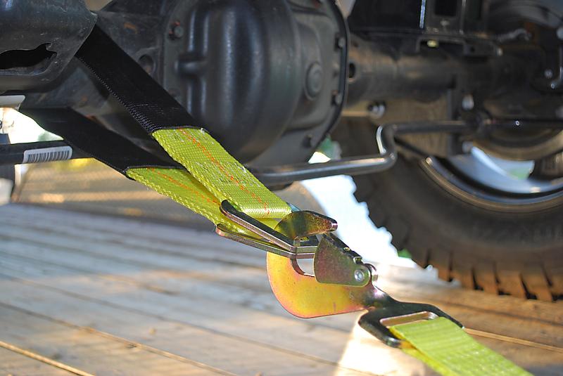 2 inch Axle Strap with Flat D Rings RatchetStrapsUSA