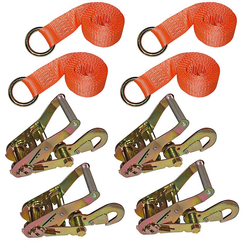 2 inch Lasso Strap with Ratchet SET Car Tie Downs RatchetStrapsUSA