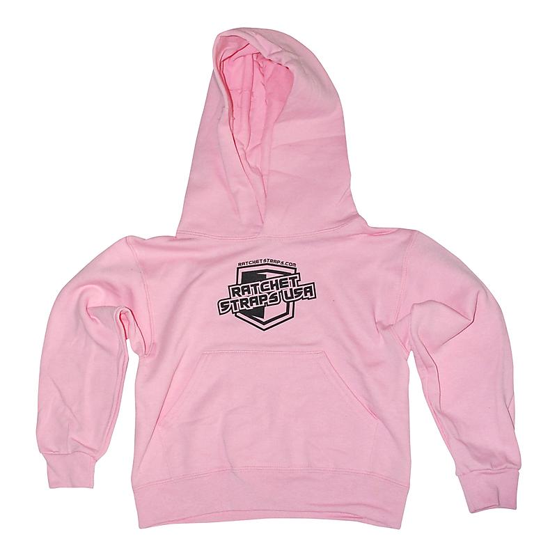 Ratchet Straps USA Logo Pink Hoodies Youth RatchetStrapsUSA