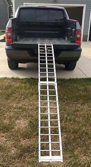 Motorcycle Ramp used to load a motorcycle