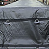 16' x 27' BLACK Lumber Tarp with 8' x 4' Drop - 14 oz