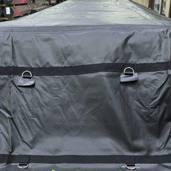 16' x 27' BLACK Light Lumber Tarp with 8' x 4' Drop - 14 oz