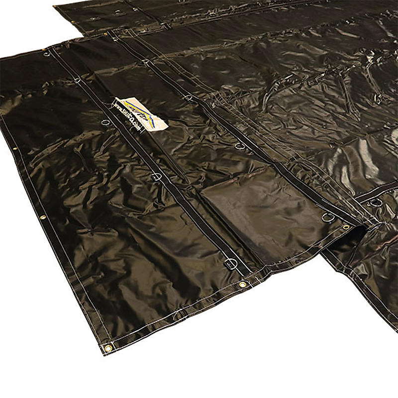 26' x 16' with 4' Drop Lumber Tarp BLACK Lumber Tarps Lodi Metals