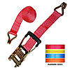 2" Custom Rubber Handle Ratchet Strap w/Wire Hooks