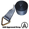 4 inch Custom Winch Strap with Delta Ring - AAR Approved | Lodi Metals 