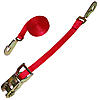 Red 1 inch Custom Ratchet Strap with Snap Hooks | Ratchet Straps | Lodi Metals 