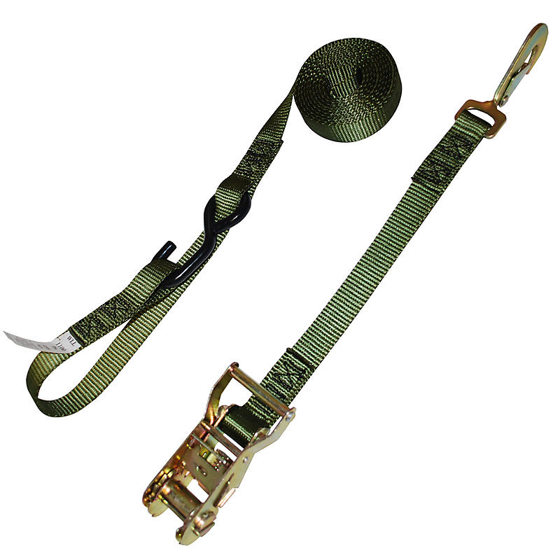 1" Extra Heavy Duty Ratchet Strap w/Snap Hook, SHook, & Loop Lodi