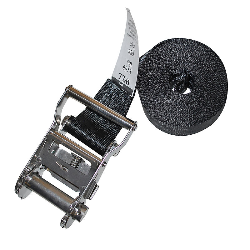 2" Black Seatbelt Endless Loop Ratchet Strap Lodi Metals Inc