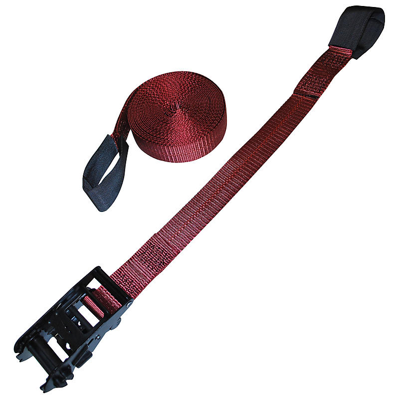 2 Pack Heavy Duty Ratchet Straps - 2" X 20ft, 10,000 Lb Break Strength With Double J Hooks For Truck, Trailer & Cargo