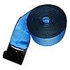 4" Blue Winch Strap w/ Flat Hook and Edge Protection