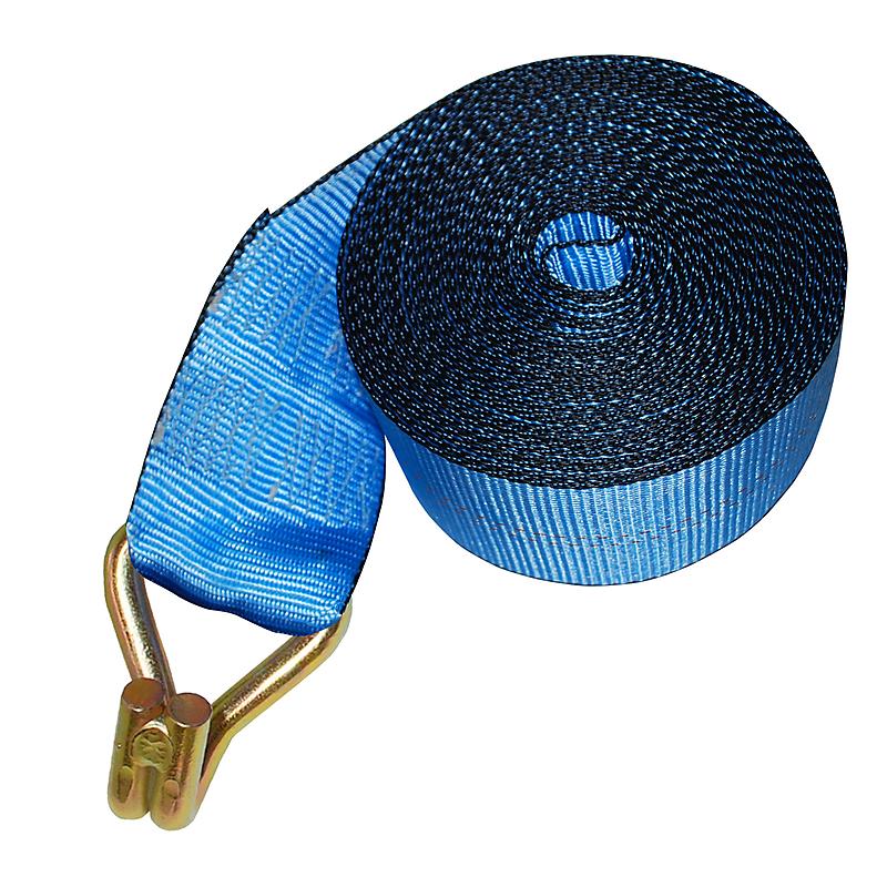 4" Winch Strap w/ Wire Hook and Edge Protection Lodi Metals Inc