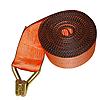 4" Orange Winch Strap w/ Wire Hook and Edge Protection