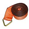 4" Orange Winch Strap w/ Delta Ring and Edge Protection