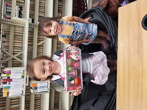 A prize winner and her sister