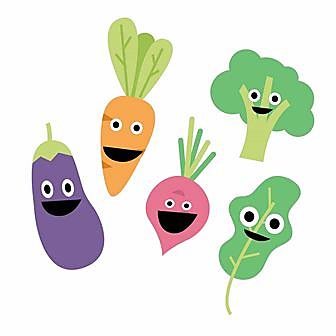 Vegetables with smiles